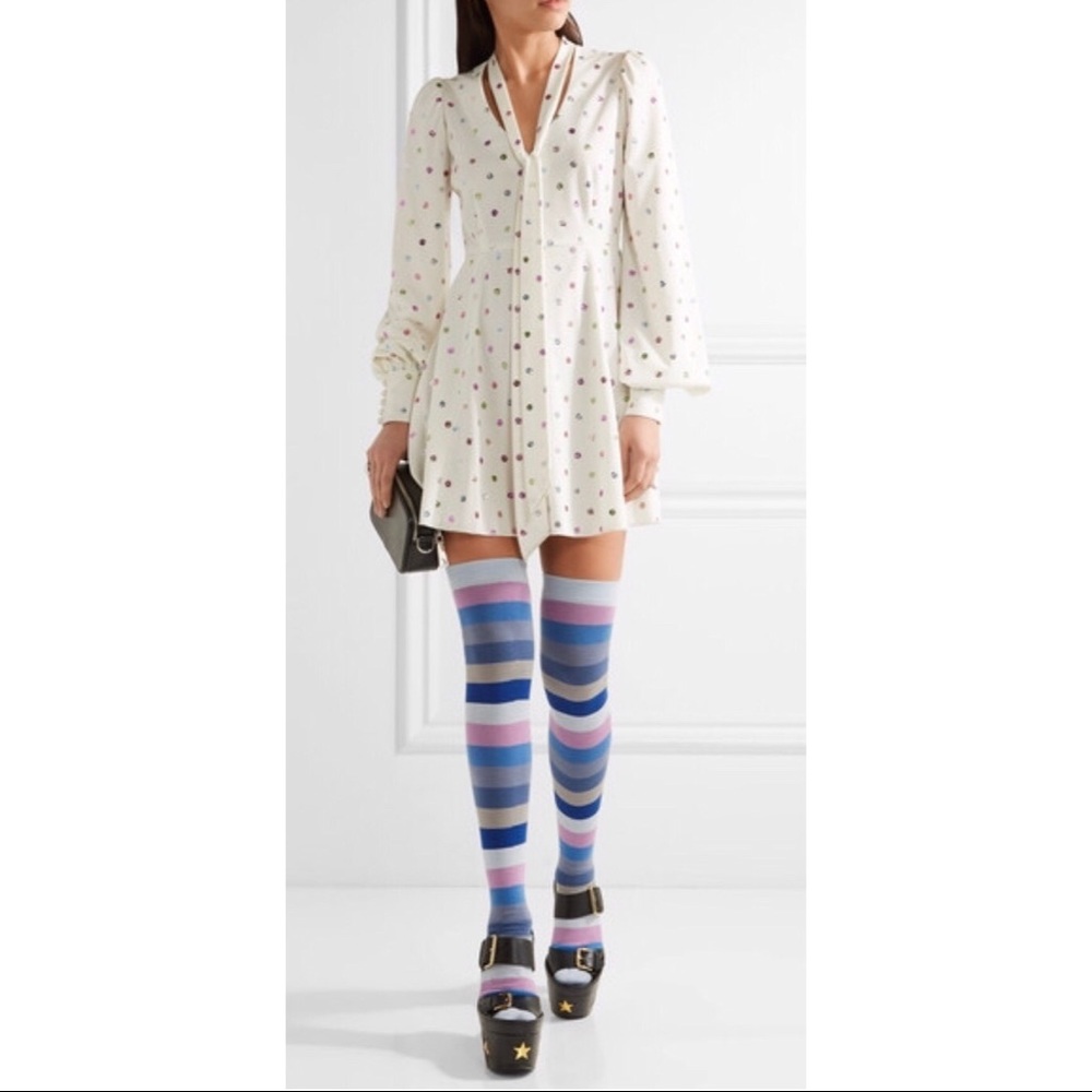 Marc Jacobs Striped Cotton Blend Knee Socks